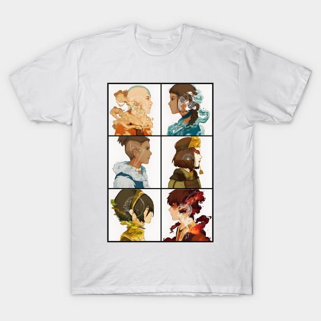 Avatar the Last Airbender Cast T-Shirt by AsafSlook